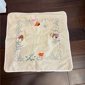 Embroidered Beige Cloth with Floral Design